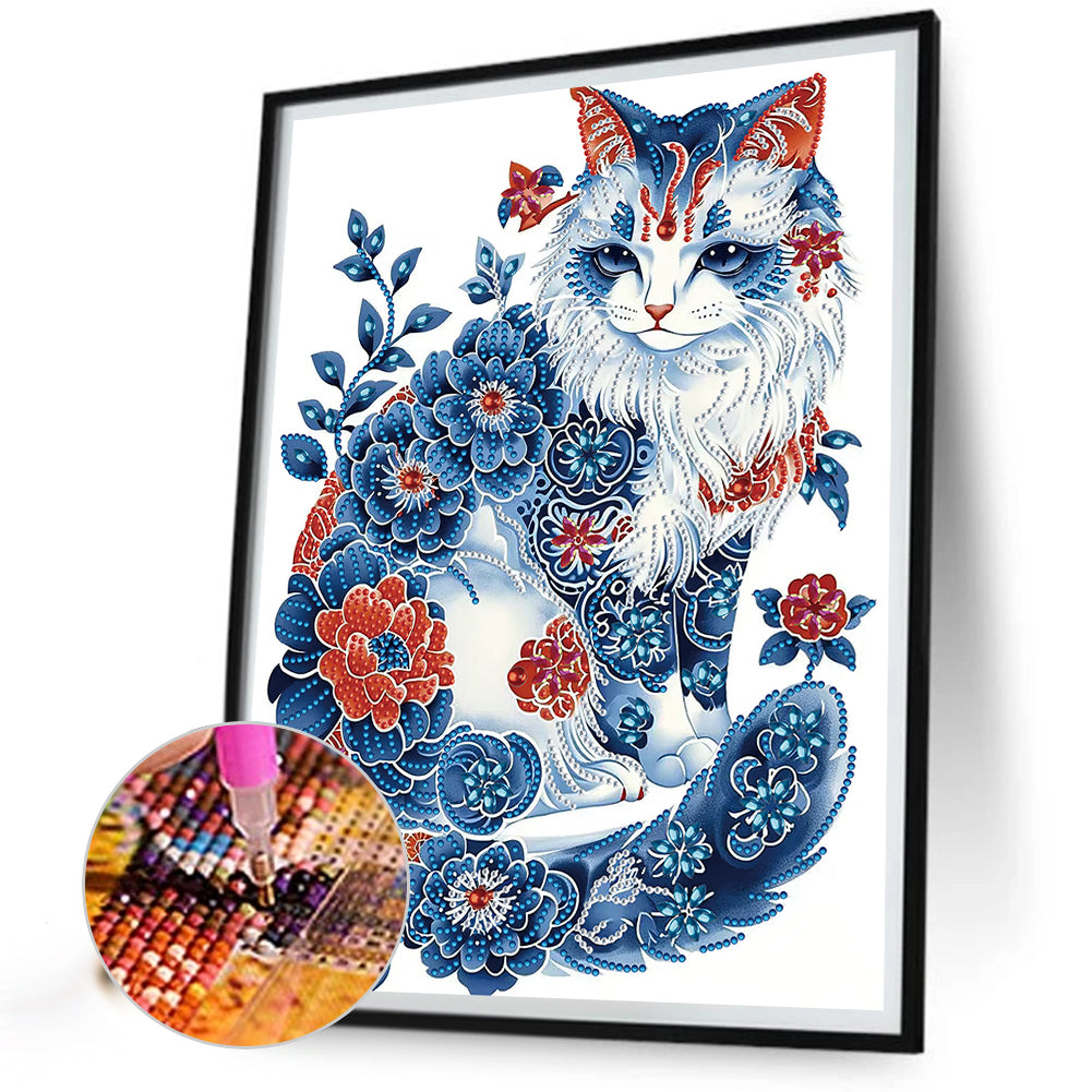 Diamond Painting - Full Round - Tabby cat (30*40CM)