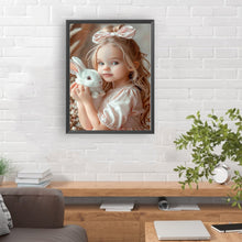Load image into Gallery viewer, Diamond Painting - Full Round - bunny and girl (30*40CM)
