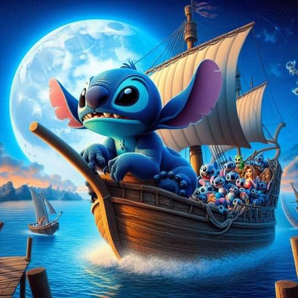 Diamond Painting - Full Round - disney stitch (30*30CM)