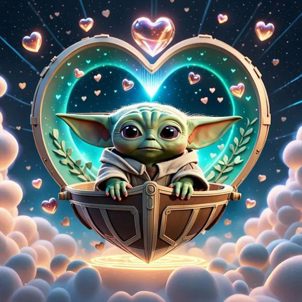 Diamond Painting - Full Round - Yoda (30*30CM)