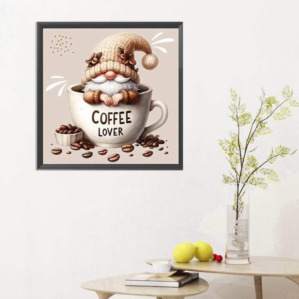 Diamond Painting - Full Round - coffee gnome (30*30CM)