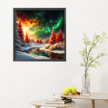 Load image into Gallery viewer, Diamond Painting - Full Round - forest snow scene (30*30CM)
