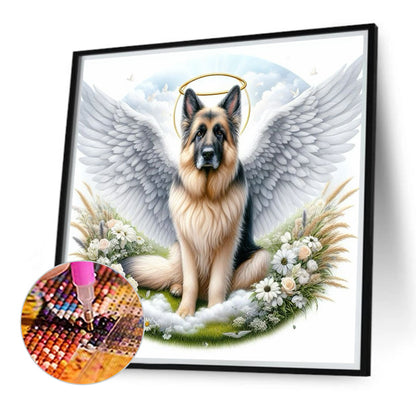 Diamond Painting - Full Round - angel collie dog (40*40CM)
