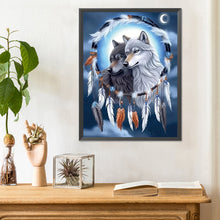 Load image into Gallery viewer, Diamond Painting - Full Round - dreamcatcher wolf (30*40CM)
