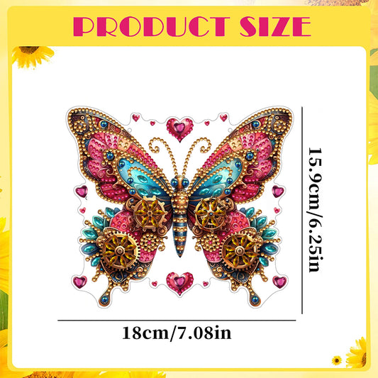 Single-Side Special Shape Butterfly Diamond Art Hanging Pendant for Office Decor