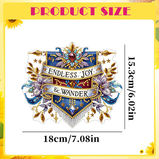 Single-Side 5D Calligraphy Painting Diamond Painting Dots Pendant Office Decor