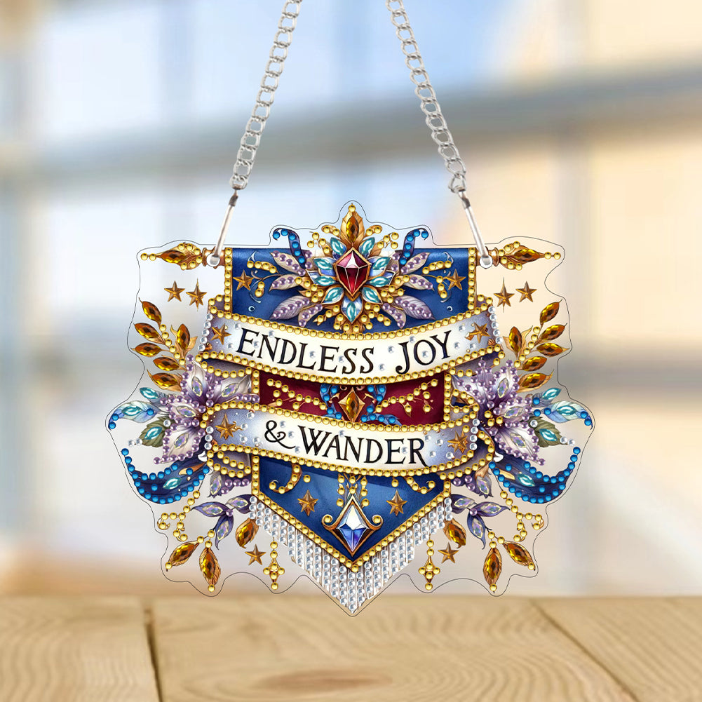 Single-Side 5D Calligraphy Painting Diamond Painting Dots Pendant Office Decor