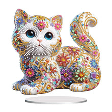 Load image into Gallery viewer, Special Shape Colorful Cat Desktop Diamond Art Ornament Kits for Adults Beginner
