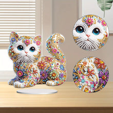 Load image into Gallery viewer, Special Shape Colorful Cat Desktop Diamond Art Ornament Kits for Adults Beginner
