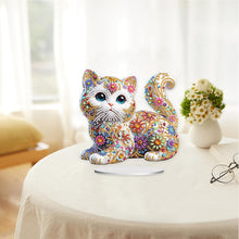 Load image into Gallery viewer, Special Shape Colorful Cat Desktop Diamond Art Ornament Kits for Adults Beginner
