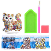 Load image into Gallery viewer, Special Shape Colorful Cat Desktop Diamond Art Ornament Kits for Adults Beginner
