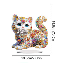 Load image into Gallery viewer, Special Shape Colorful Cat Desktop Diamond Art Ornament Kits for Adults Beginner
