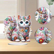Load image into Gallery viewer, Special Shape Colorful Cat Desktop Diamond Art Ornament Kits for Adults Beginner
