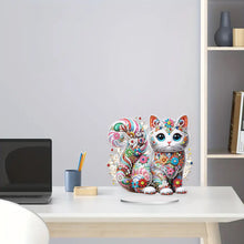 Load image into Gallery viewer, Special Shape Colorful Cat Desktop Diamond Art Ornament Kits for Adults Beginner
