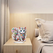 Load image into Gallery viewer, Special Shape Colorful Cat Desktop Diamond Art Ornament Kits for Adults Beginner
