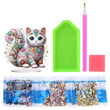 Load image into Gallery viewer, Special Shape Colorful Cat Desktop Diamond Art Ornament Kits for Adults Beginner

