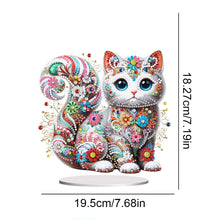 Load image into Gallery viewer, Special Shape Colorful Cat Desktop Diamond Art Ornament Kits for Adults Beginner
