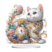 Load image into Gallery viewer, Special Shape Colorful Cat Desktop Diamond Art Ornament Kits for Adults Beginner

