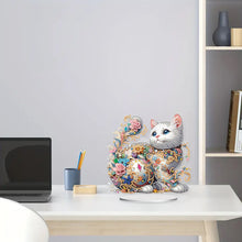 Load image into Gallery viewer, Special Shape Colorful Cat Desktop Diamond Art Ornament Kits for Adults Beginner
