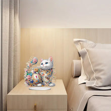 Load image into Gallery viewer, Special Shape Colorful Cat Desktop Diamond Art Ornament Kits for Adults Beginner
