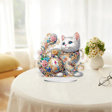Load image into Gallery viewer, Special Shape Colorful Cat Desktop Diamond Art Ornament Kits for Adults Beginner
