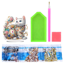 Load image into Gallery viewer, Special Shape Colorful Cat Desktop Diamond Art Ornament Kits for Adults Beginner

