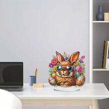 Load image into Gallery viewer, Cute Single-Side Easter Rabbit Desktop Diamond Art Kits Bedroom Table Decoration

