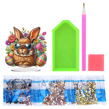 Load image into Gallery viewer, Cute Single-Side Easter Rabbit Desktop Diamond Art Kits Bedroom Table Decoration
