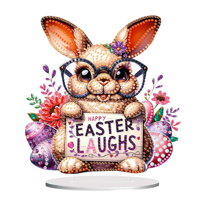 Cute Single-Side Easter Rabbit Desktop Diamond Art Kits Bedroom Table Decoration