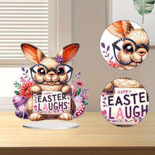 Load image into Gallery viewer, Cute Single-Side Easter Rabbit Desktop Diamond Art Kits Bedroom Table Decoration
