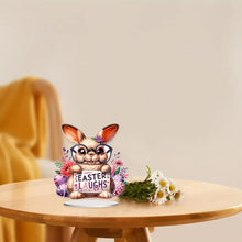 Load image into Gallery viewer, Cute Single-Side Easter Rabbit Desktop Diamond Art Kits Bedroom Table Decoration
