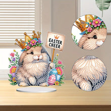 Load image into Gallery viewer, Cute Single-Side Easter Rabbit Desktop Diamond Art Kits Bedroom Table Decoration
