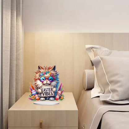 Cute Single-Side Easter Rabbit Desktop Diamond Art Kits Bedroom Table Decoration