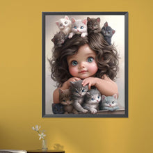 Load image into Gallery viewer, Diamond Painting - Full Square - cat girl (40*50CM)
