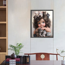 Load image into Gallery viewer, Diamond Painting - Full Square - cat girl (40*50CM)
