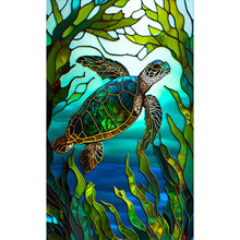 Load image into Gallery viewer, AB Diamond Painting - Full Round - turtle glass art (40*65CM)
