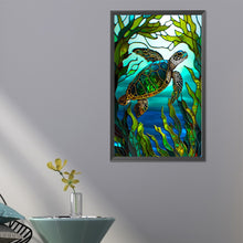 Load image into Gallery viewer, AB Diamond Painting - Full Round - turtle glass art (40*65CM)
