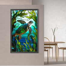 Load image into Gallery viewer, AB Diamond Painting - Full Round - turtle glass art (40*65CM)
