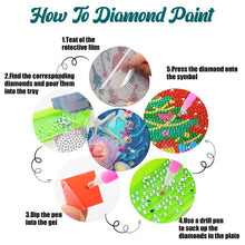 Load image into Gallery viewer, 4 Pcs Seashell Rose House Diamond Art Place Mat with Holder for Dining Tables
