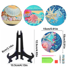 Load image into Gallery viewer, 4 Pcs Seashell Rose House Diamond Art Place Mat with Holder for Dining Tables
