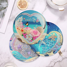 Load image into Gallery viewer, 4 Pcs Seashell Rose House Diamond Art Place Mat with Holder for Dining Tables
