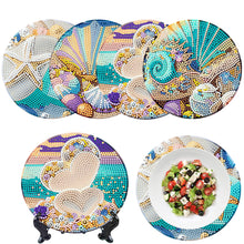Load image into Gallery viewer, 4 Pcs Seashell Rose House Diamond Art Place Mat with Holder for Dining Tables
