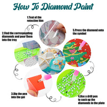 Load image into Gallery viewer, 4 Pcs Seashell Rose House Diamond Art Place Mat with Holder for Dining Tables
