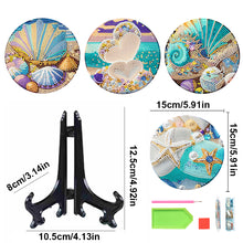 Load image into Gallery viewer, 4 Pcs Seashell Rose House Diamond Art Place Mat with Holder for Dining Tables
