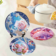 Load image into Gallery viewer, 4 Pcs Seashell Rose House Diamond Art Place Mat with Holder for Dining Tables
