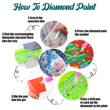 Load image into Gallery viewer, 4 Pcs Seashell Rose House Diamond Art Place Mat with Holder for Dining Tables
