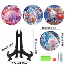 Load image into Gallery viewer, 4 Pcs Seashell Rose House Diamond Art Place Mat with Holder for Dining Tables

