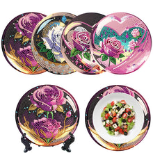 Load image into Gallery viewer, 4 Pcs Seashell Rose House Diamond Art Place Mat with Holder for Dining Tables
