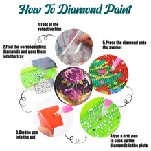 Load image into Gallery viewer, 4 Pcs Seashell Rose House Diamond Art Place Mat with Holder for Dining Tables
