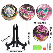 Load image into Gallery viewer, 4 Pcs Seashell Rose House Diamond Art Place Mat with Holder for Dining Tables
